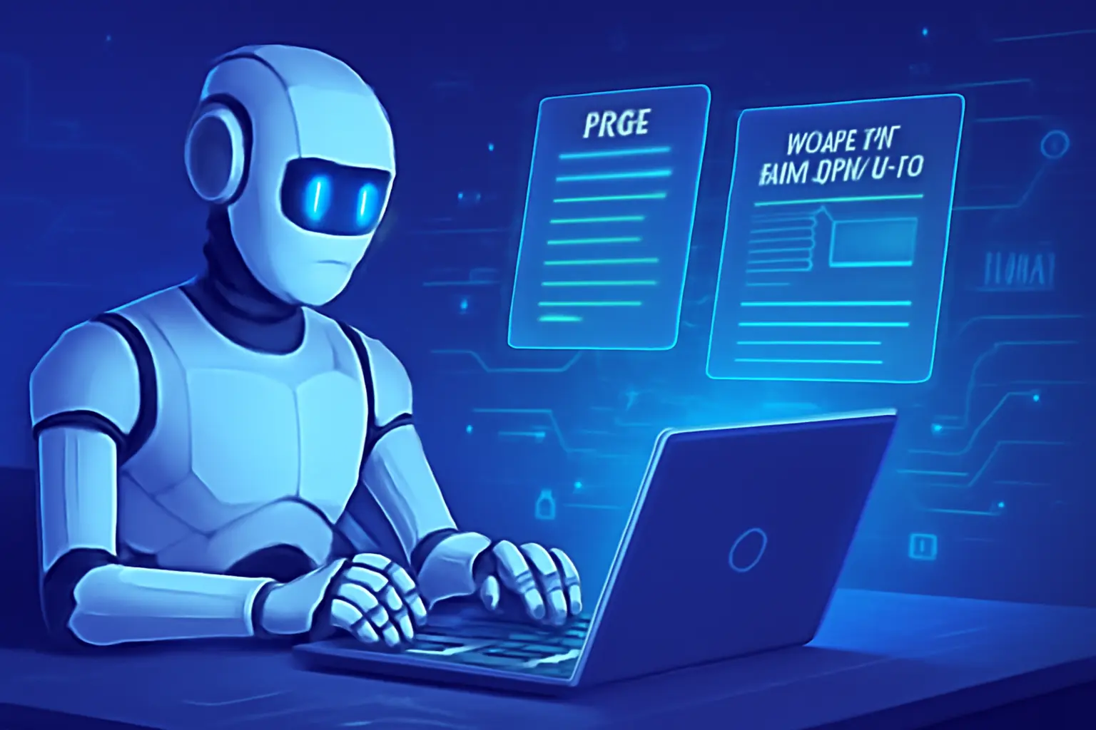 AI creating website content