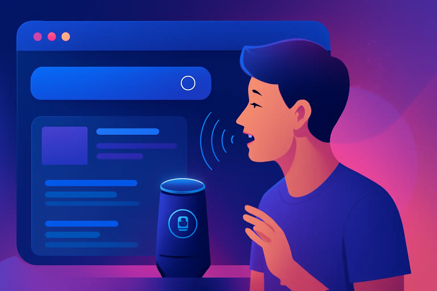 AI virtual assistant enabling voice search on websites
