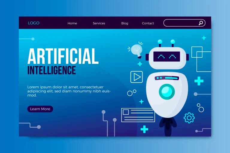 image of ai web page showcasing ai chatbot services